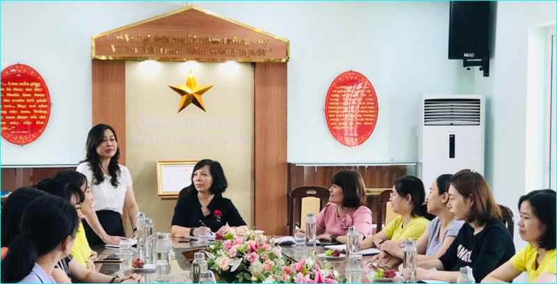 Ngày đầu nhận công tác mới của đồng chí Lê Hương Giang - Phó hiệu trưởng trường MN Nhân Chính
